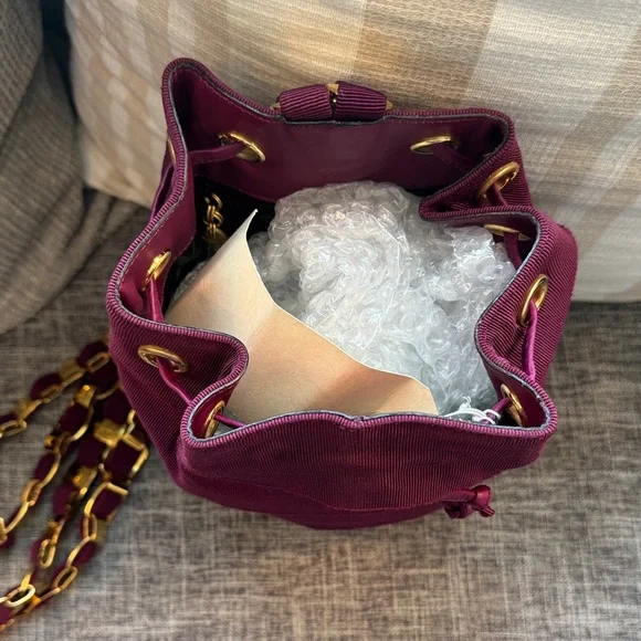 Salvatore Ferragamo Small Burgundy Backpack Bag display picture 2